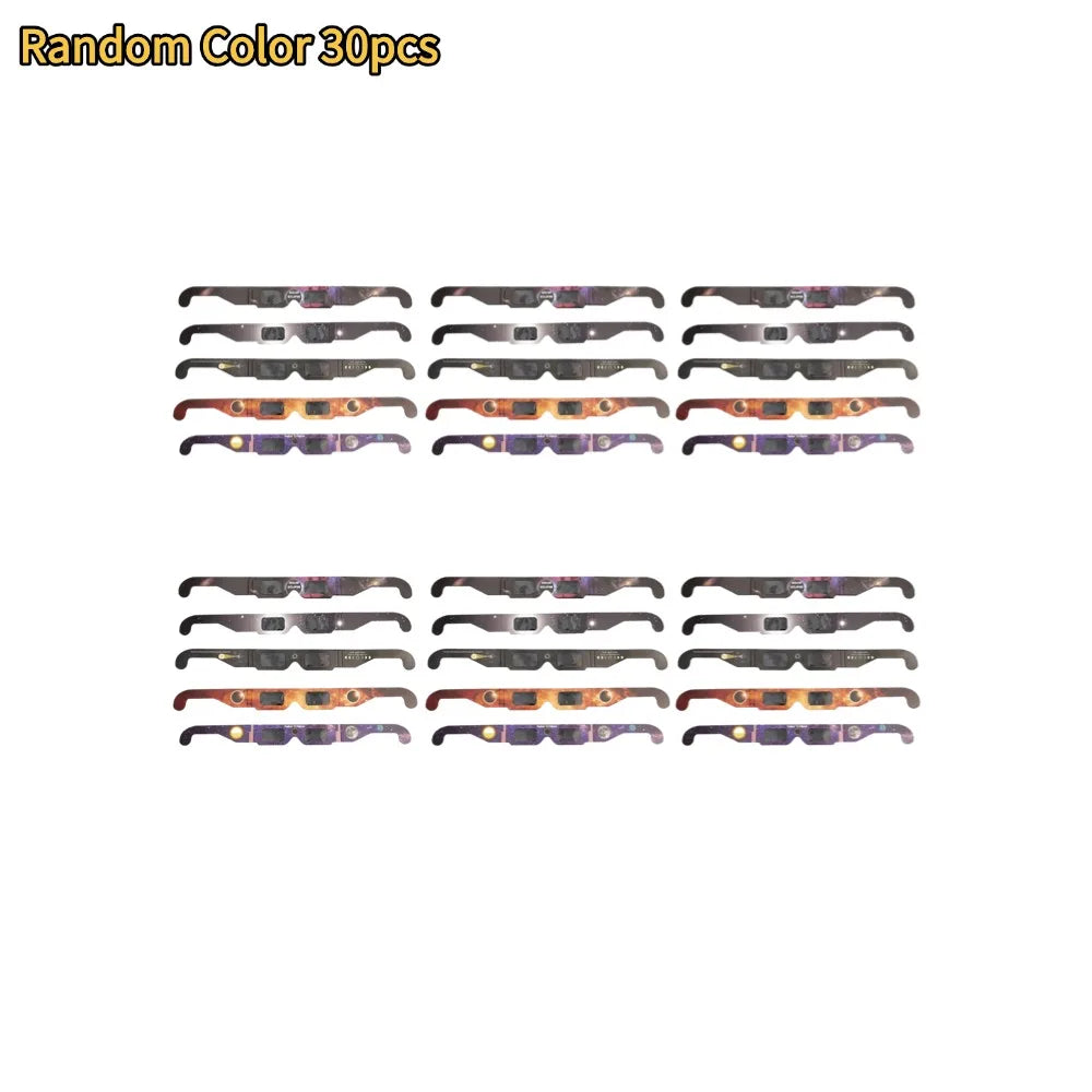 5-20pcs Solar Eclipse Glasses AAS Approved 2025 - Made in the USA CE and ISO Certified Safe Shades for Direct Sun Viewing