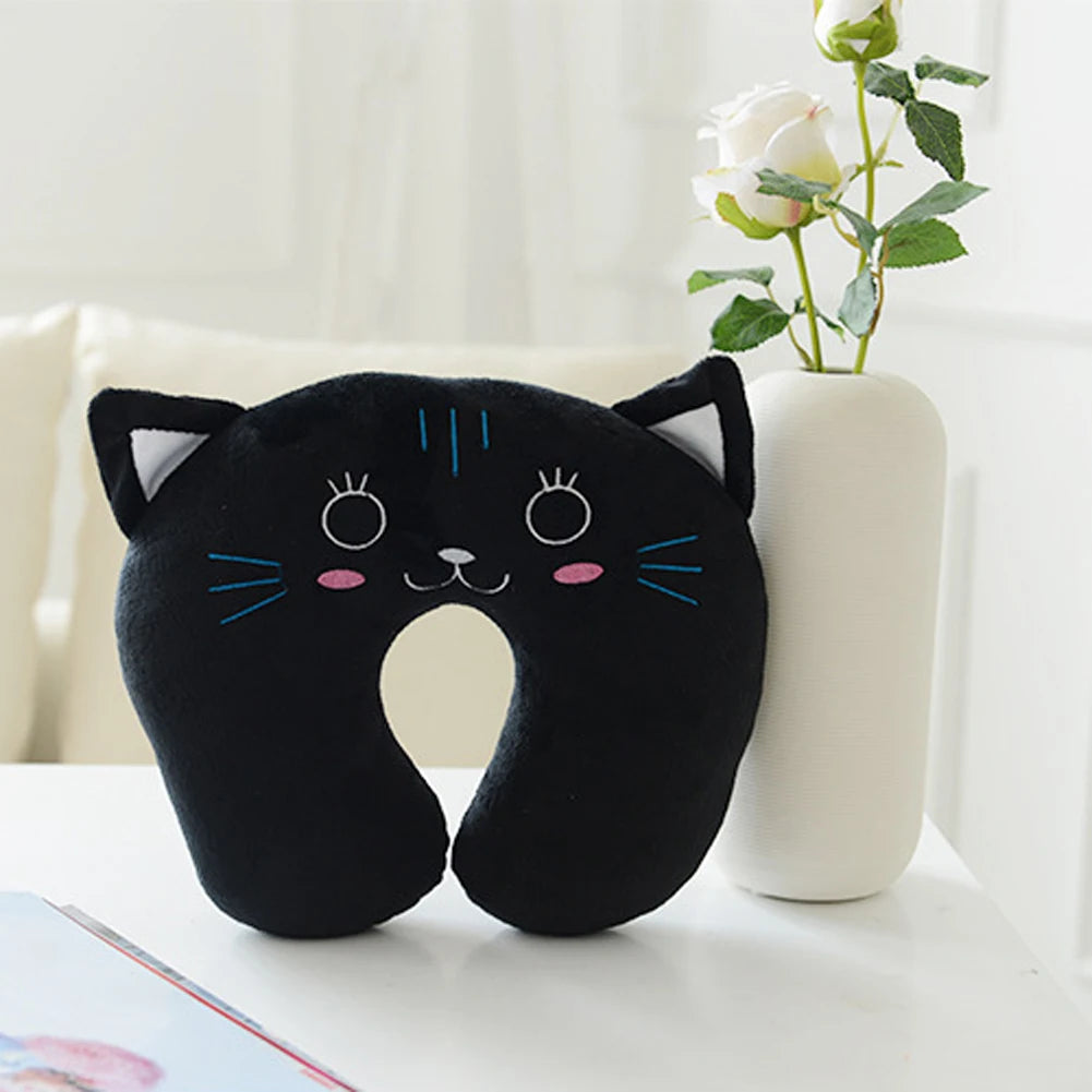 Multi-Color Cartoon U Shaped Travel Pillow Neck Support Head Rest Cushion
