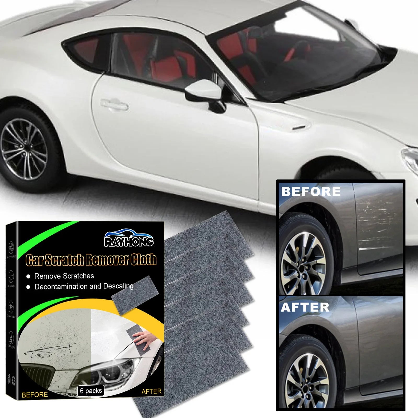 1/5/10Pcs Car Cleaning Tool Nano Polishing Cloth Paint Surface Scratch Repair Anti-Scratch Polish Wipes Cloth Car Accessories