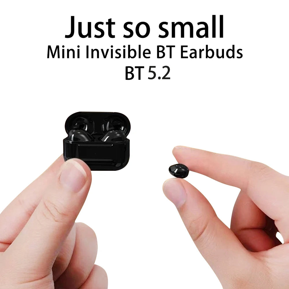 Mini Wireless Earbuds Noise Canceling Waterproof Wireless Bluetooth 5.2 Headphones  with Noise Cancelling Mic Charging Case