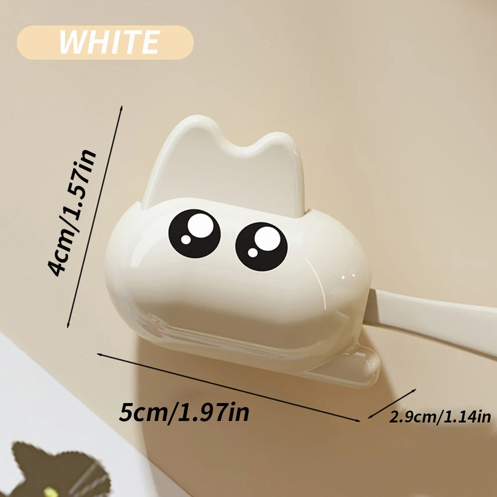 Kawaii Cat Toothbrush Head Cover, Dopamine Color Dustproof Toothbrush Protective Cap for Travel Bathroom
