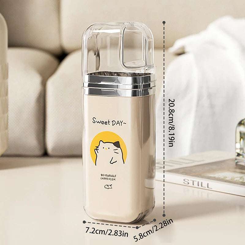 Cartoon Cute Toothbrush Cup Travel Toothbrush Holder Simple Portable Mouthwash Cup For Business Trip Home Camping