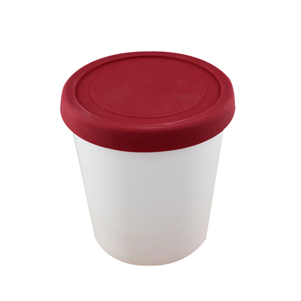 Ice Cream Cups Container Dessert Freezer Storage Cup Tub Lid Containers Plastic Round Tubs Dessert Food Storage Container