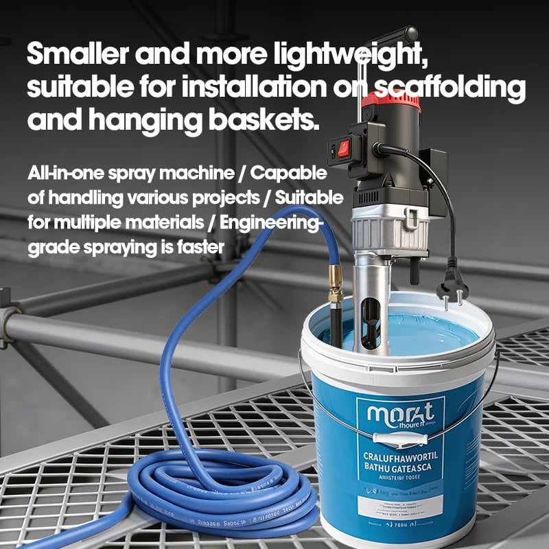 1800W Portable High-pressure Sprayer, DIY Multi-functional Putty, Waterproof Coating, and Cement Spraying Machine