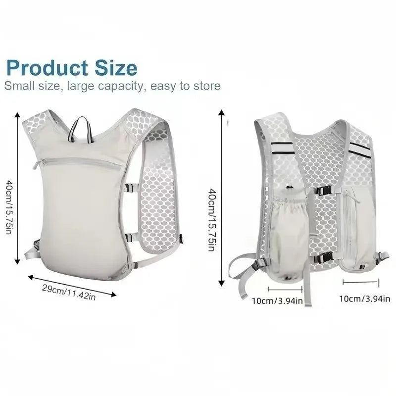 Running Hydration Backpack Vest for Outdoor Sports - Ergonomic Water Holder for Trail Race, Hiking, Cycling, Climbing, Jogging