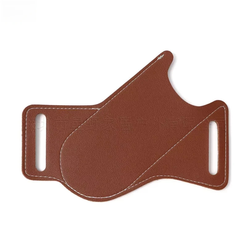 1PC Leather Knives Sheaths EDC Folding Knives Carrier Survival Waist Belt Clip Bag Folding Knife Anti-scratch Leather Cover Pack