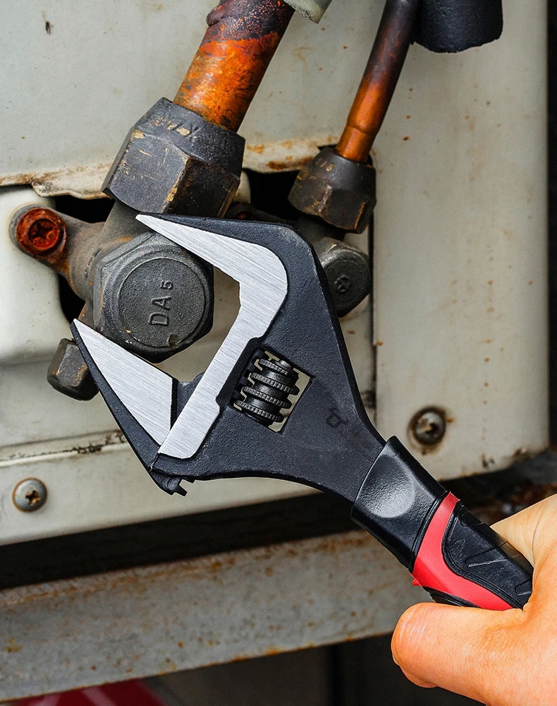 Adjustable Wrench Stainless Steel Universal Spanner Bathroom Wrench Large Open High Quality Plumbing Repair Tool Household