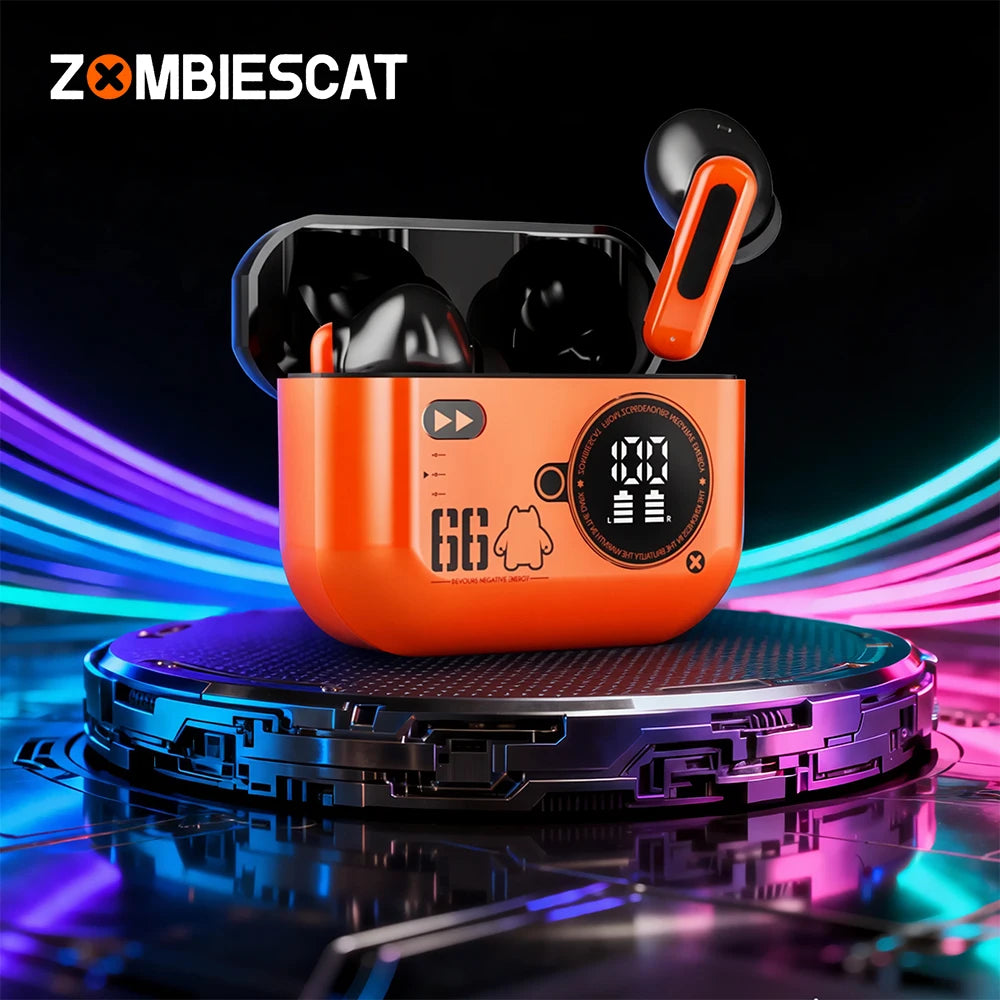 Zombies Cat B20 Alloy ANC Bluetooth 6.0 Earbuds -45dB Active Noise Cancellation Headphones Powerful Bass TWS Wireless Earphone