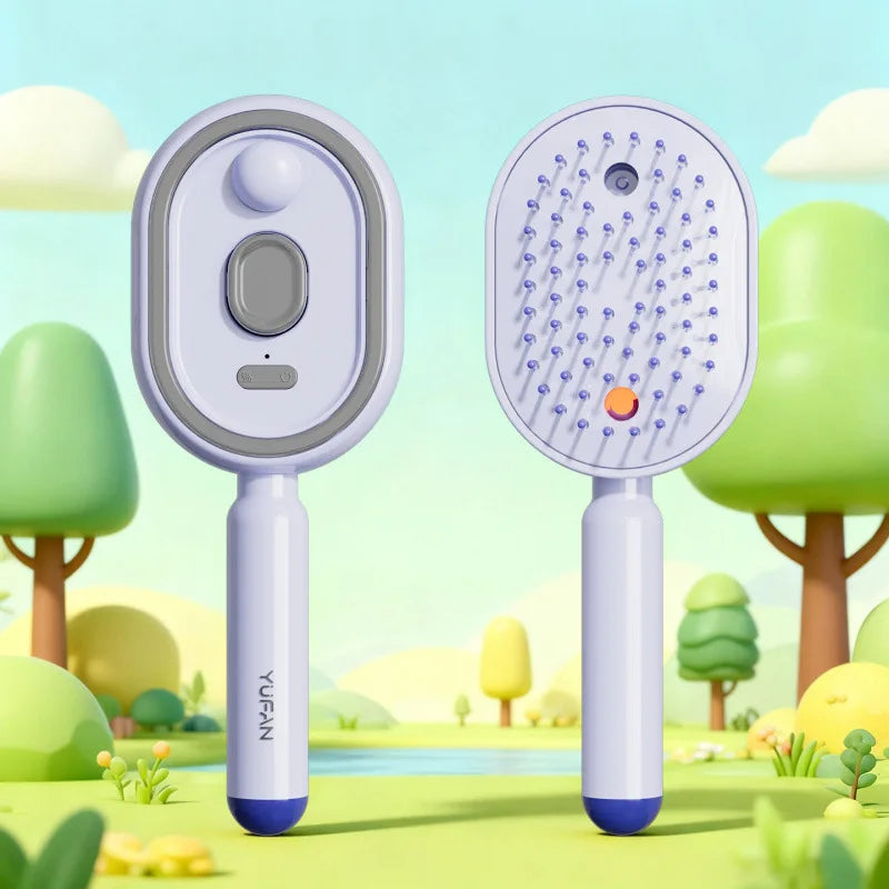 Electric Steam Hair Brush Comb & Mist Function Simultaneously Stronger Ion Technology Less Breakage No Residue for Beautiful Hai