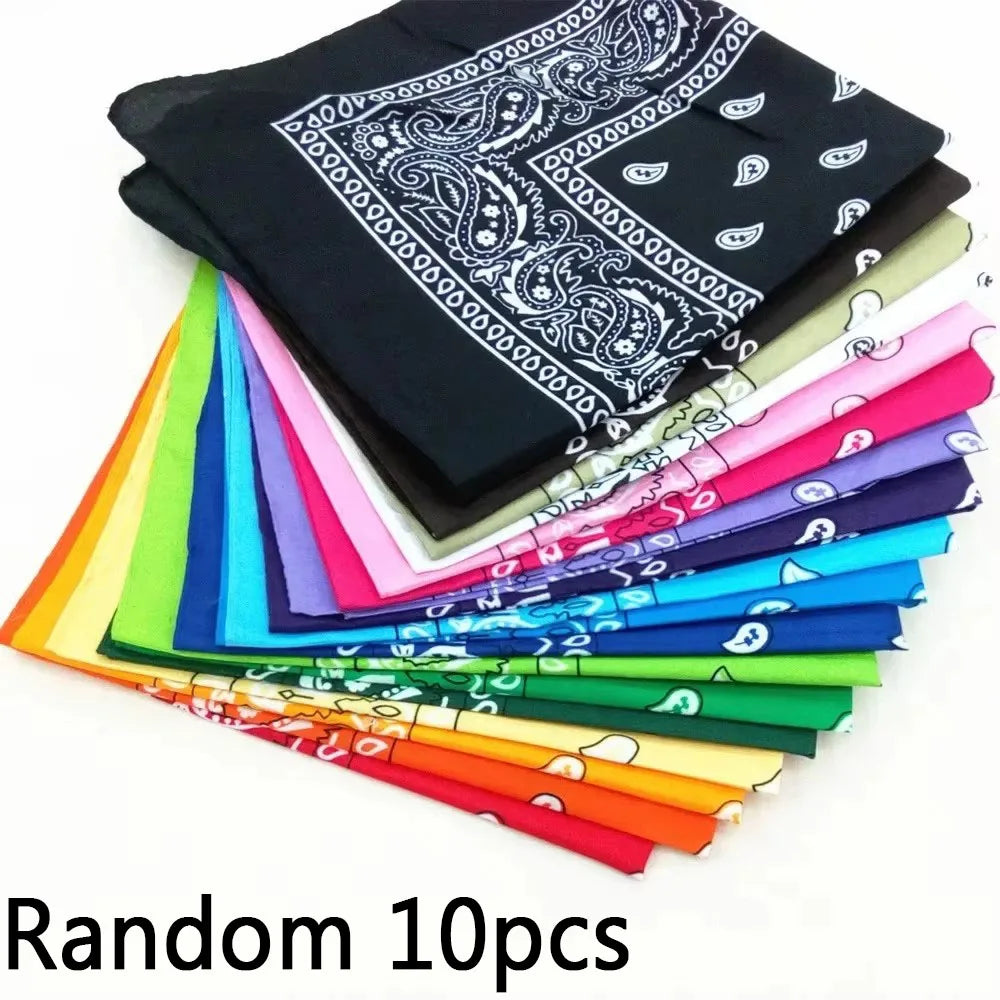 1/10/20Pcs Hot Sell Kerchief Bandana Hip Hop Fashion Headband Neck Scarf Sports Headwear Wrist Wraps Head Square Scarves