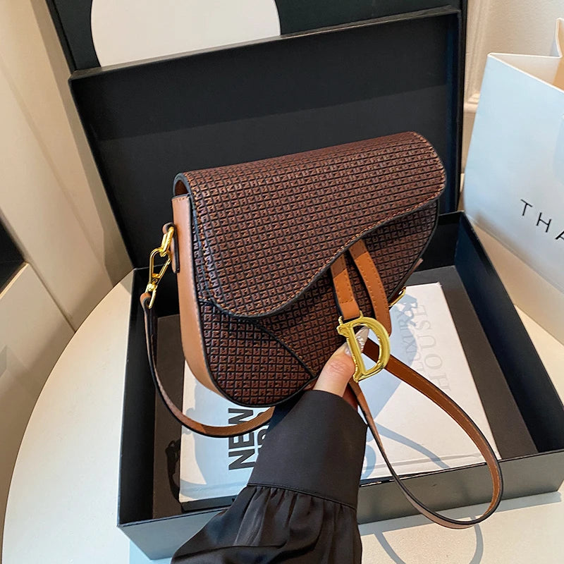 Luxury High End Leather Diaper Bag with Multiple Pockets and Adjustable Strap for Modern Moms Daily Outdoor and Travel Use