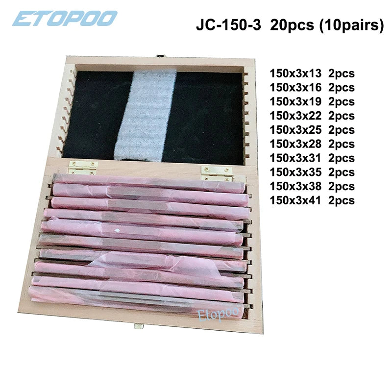 18pcs/20pcs Precision Parallel Set 150mm/100mm Parallel Block Set Parallel Pad Gauge Block CNC Milling Pads