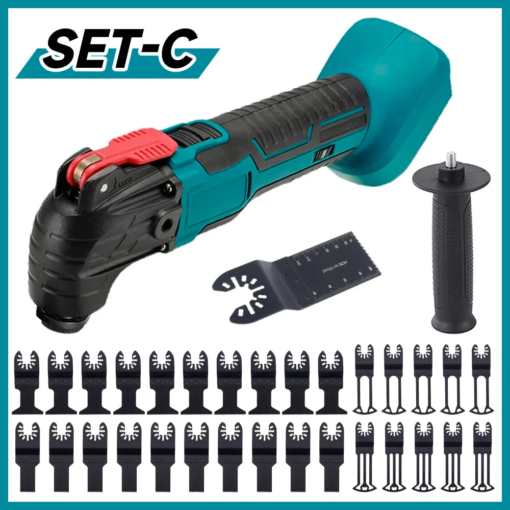 170W Electric Cordless Oscillator, 6-Gear Settings, 5000-20000r/Min, for Sawing/Cutting/Shoveling, For 18V/21V Makita Battery