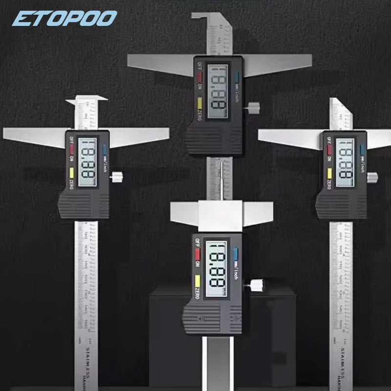 150/200/300 MM Digital Single Hook Depth Gauge Metal Digital Electric Depth Gauge Digital Vernier Caliper