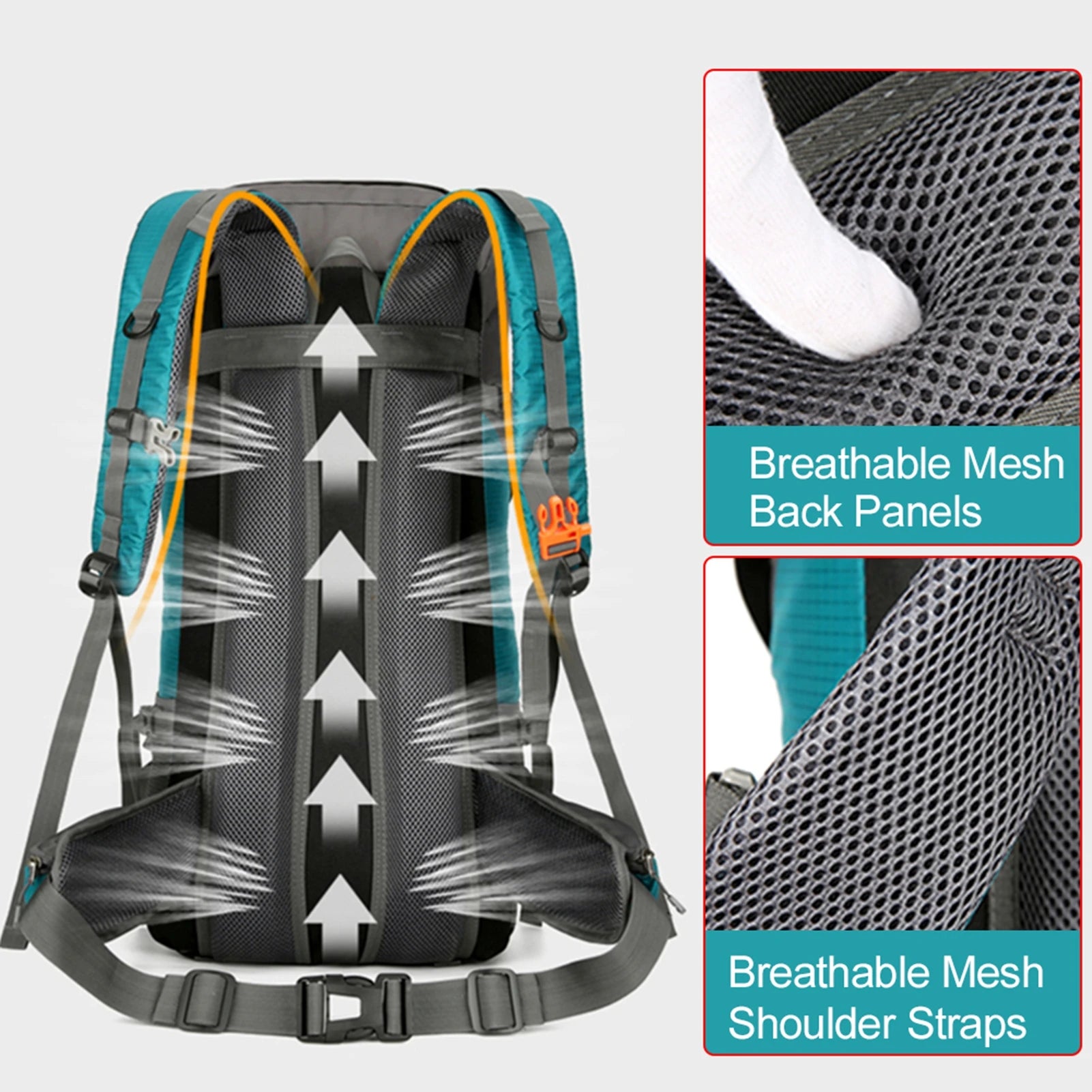 70L Extra Large Backpack for 3-5 Days Water-resistant Climbing Camping Backpack Travel Daypack with Rain Cover