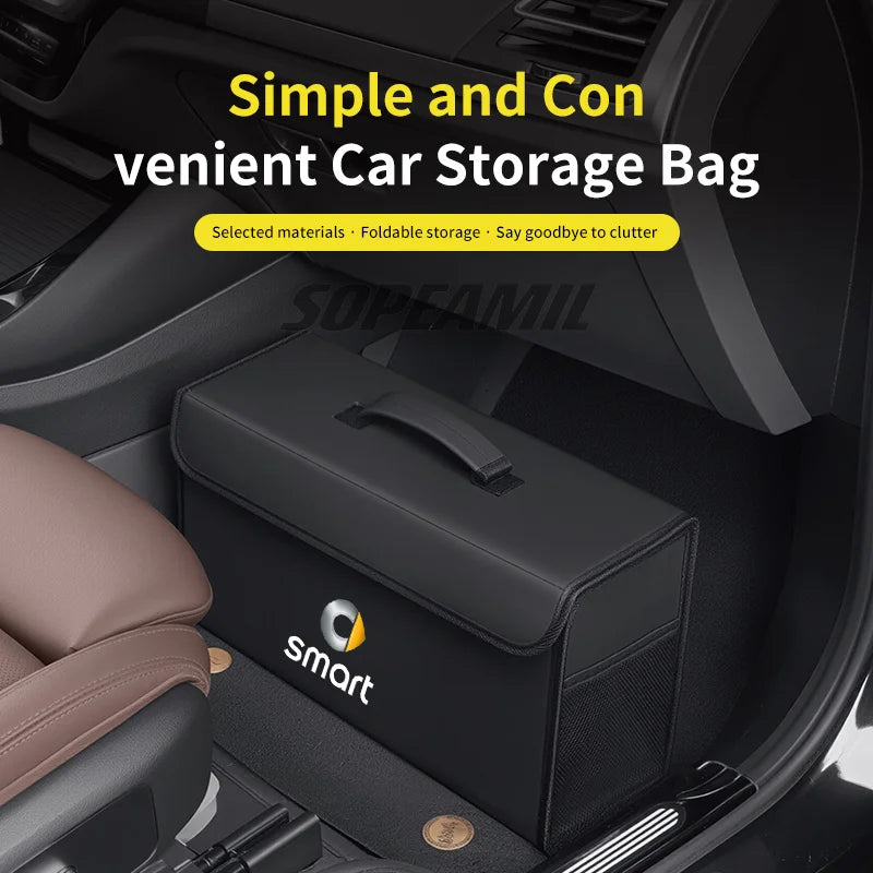 Car Trunk Organizing And Storage Box For Smart Fortwo 451 450 452 453 EQ Forfour Roadster Forjeremy Auto interior Accessories
