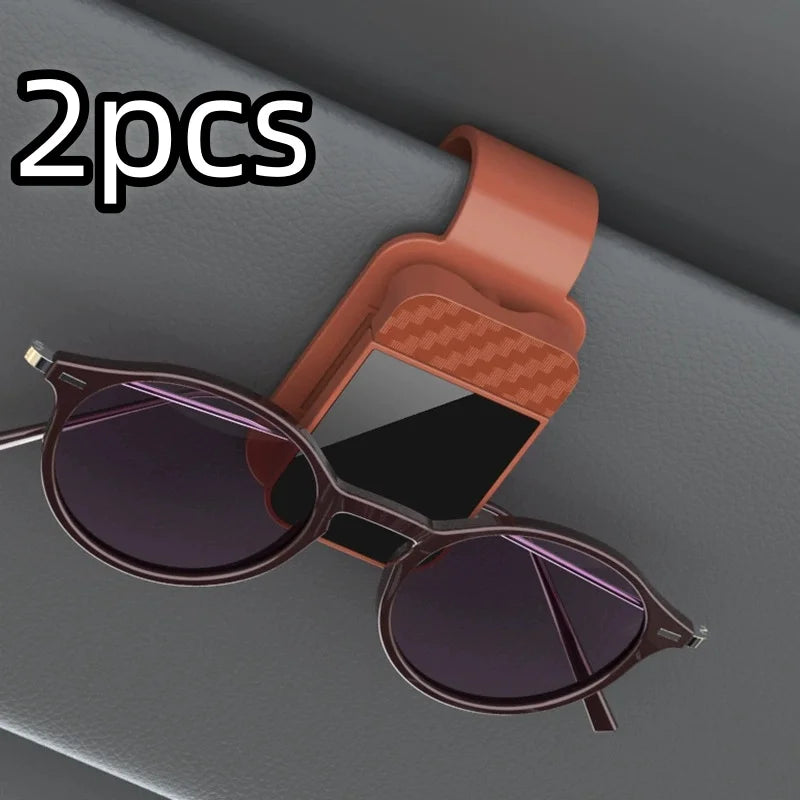 Car Interior Accessories Car Sunglasses Clip Sun Visor Glasses Holder Card Ticket Holder Stable Storage Clips Eyeglasses Hanger