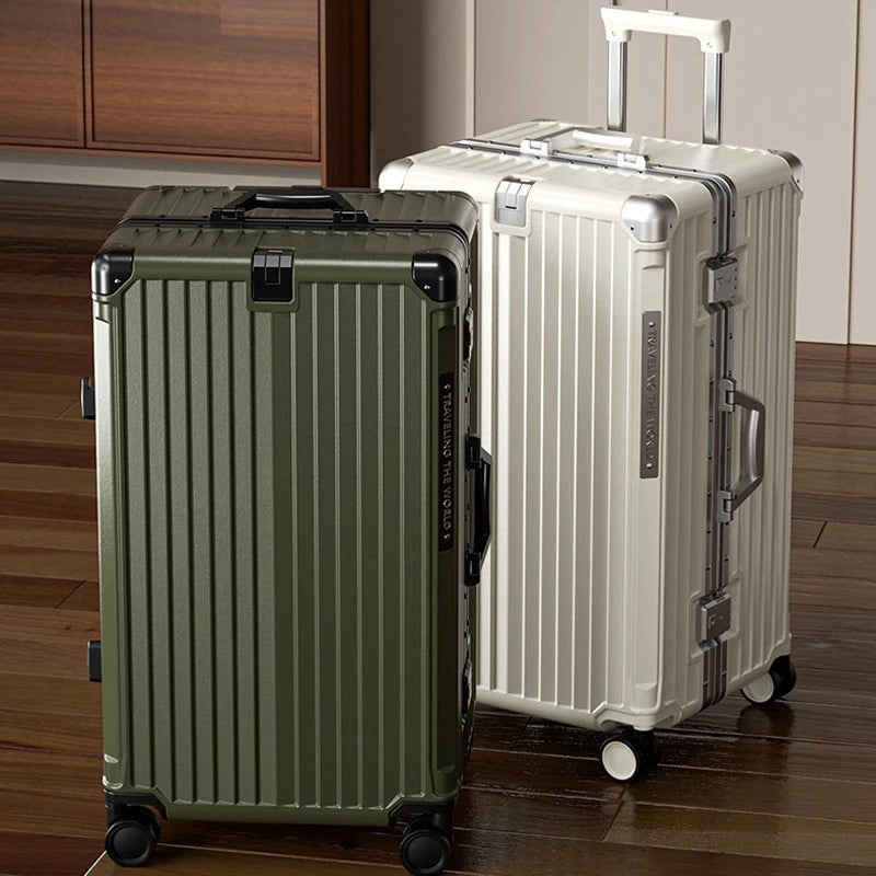 Multifunctional Suitcase Large Capacity 30inch Thickened Sturdy Aluminum Frame Travel Suitcase Trolley Case Extra Large Luggage
