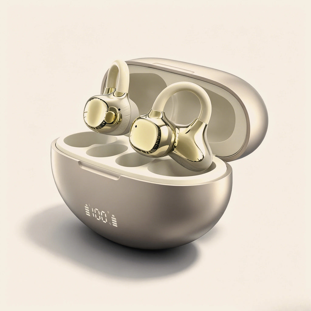 Ultra Comfortable Ear Clip Wireless Bluetooth Earphones Durable Long Battery Life Equipped with Hands-Free Microphone