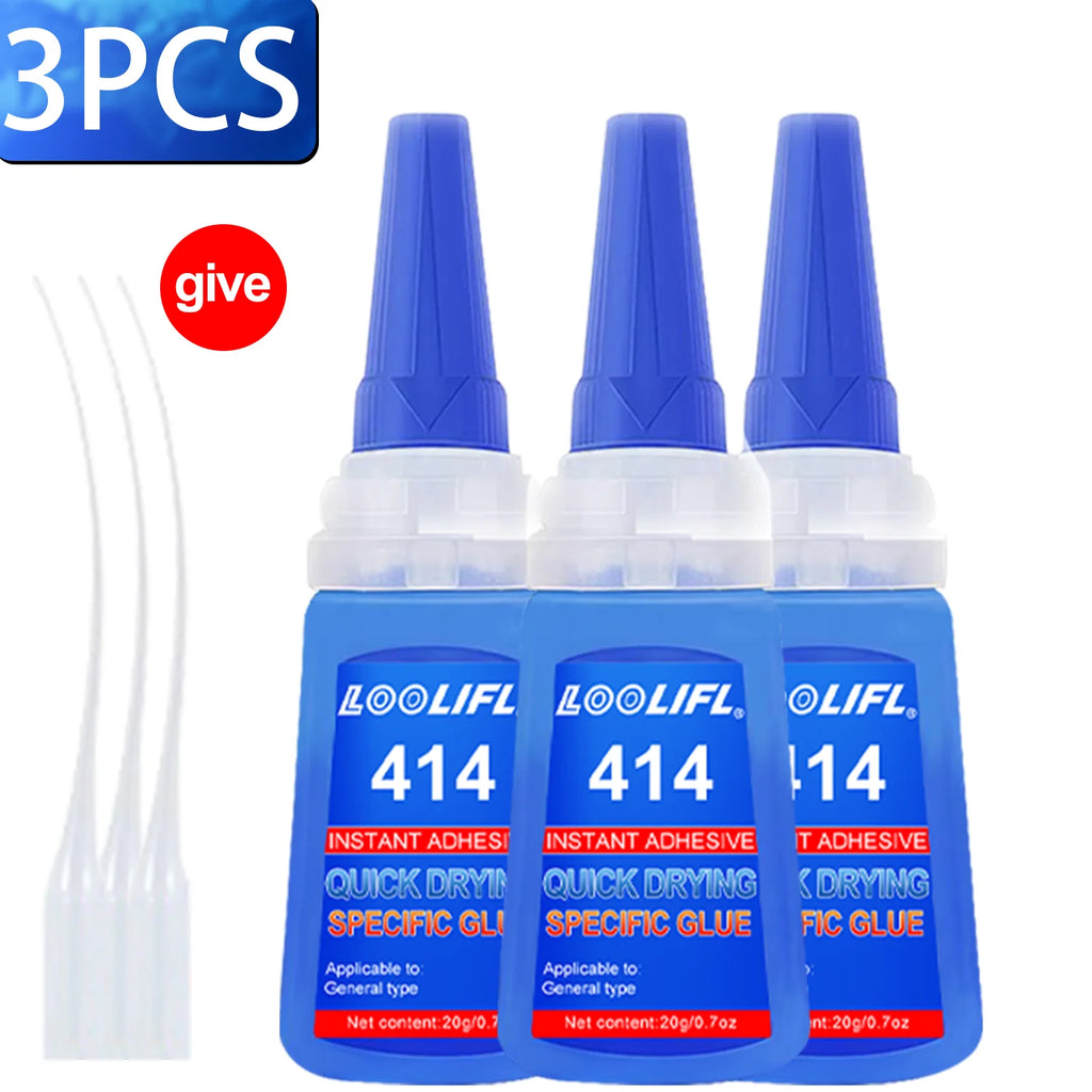 LOOLIFL414 Instant Super Glue Strong Fast Dry Universal High Strength Adhesive for diy Ceramic Metal Glass Plastic Wood Powerful
