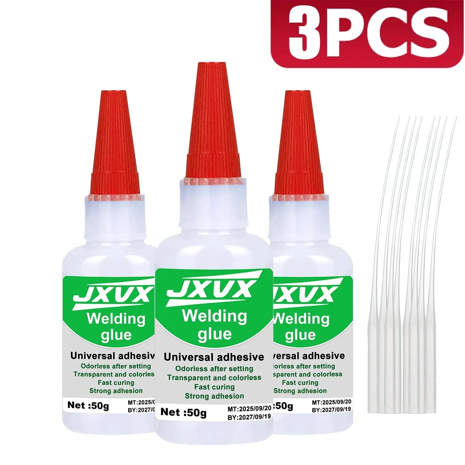 LOOLIFL 50g High Strength Oil-based Glue for Welding, Oil-based Super Glue, High Quality CA Glue - Universal Instant Adhesive for Resin Ceramics Metal Glass Wood, Complimentary Precision Dispenser.