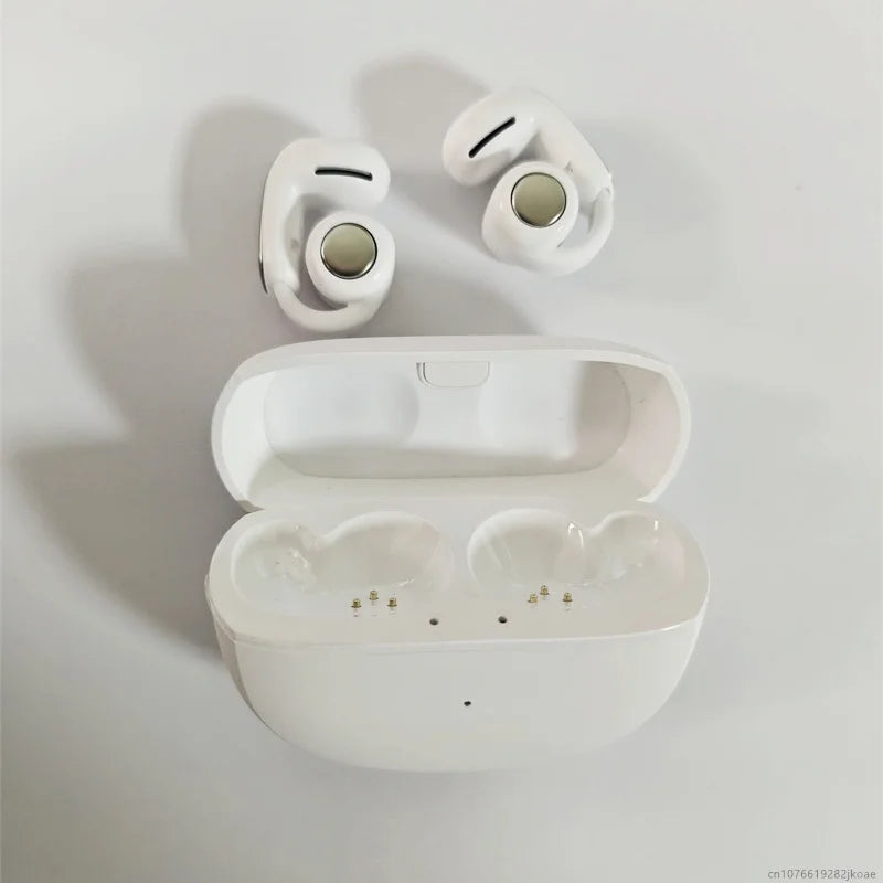 V12 Ear Clip Earphone Wireless Bluetooth HD Call Headphones Sports Gaming Open Headset HiFi Stereo Earbuds 350mAh Long Standby