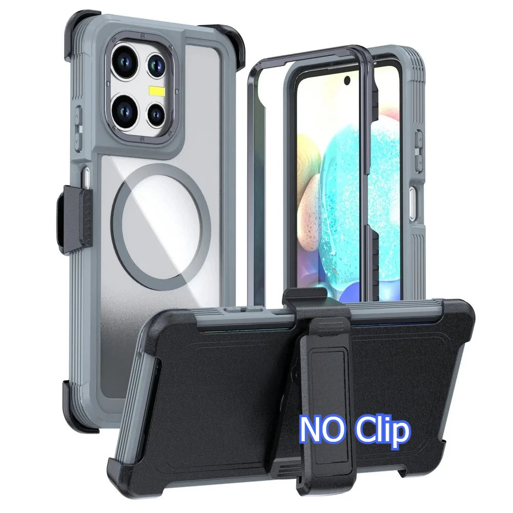Heavy Duty 3 in 1 Magnetic Case For Motorola Moto G Power Stylus 5G Play 2026 2025 2024 Anti-Shock Kickstand Belt Clip Cover