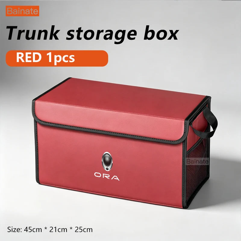 Car Trunk Foldable Storage Box For Gwm Ora Good Cat Gt Iq R1 07 R2 2025 2026 Multi-Functional Auto Interior Storage Accessories