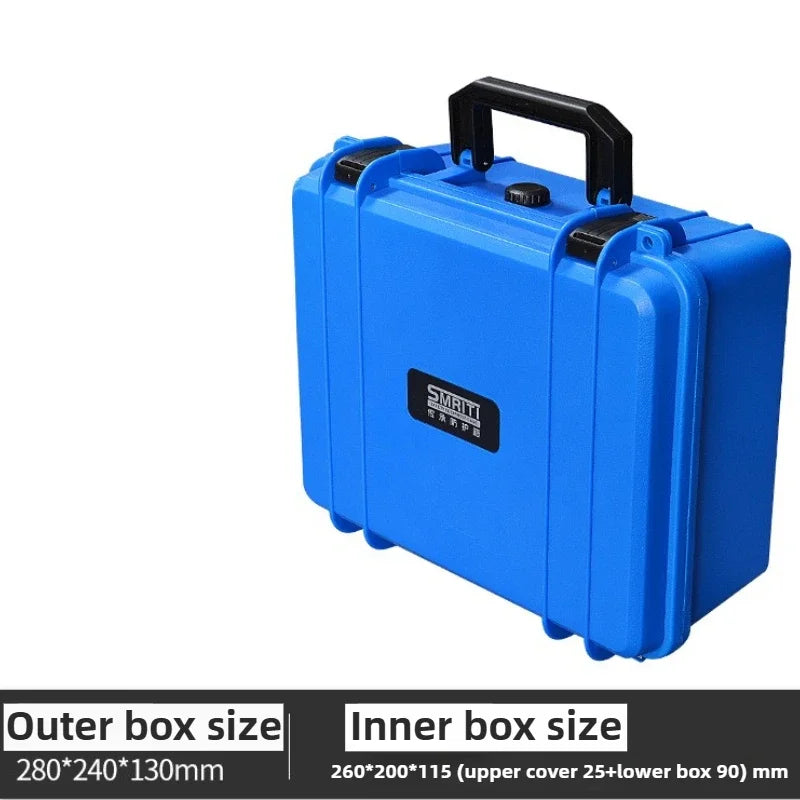 PP Thick Toolbox Organizer Storage Hardware Suitcase Empty Mechanical Workshop Toolbox Store Hard Drive Tools Case Packaging