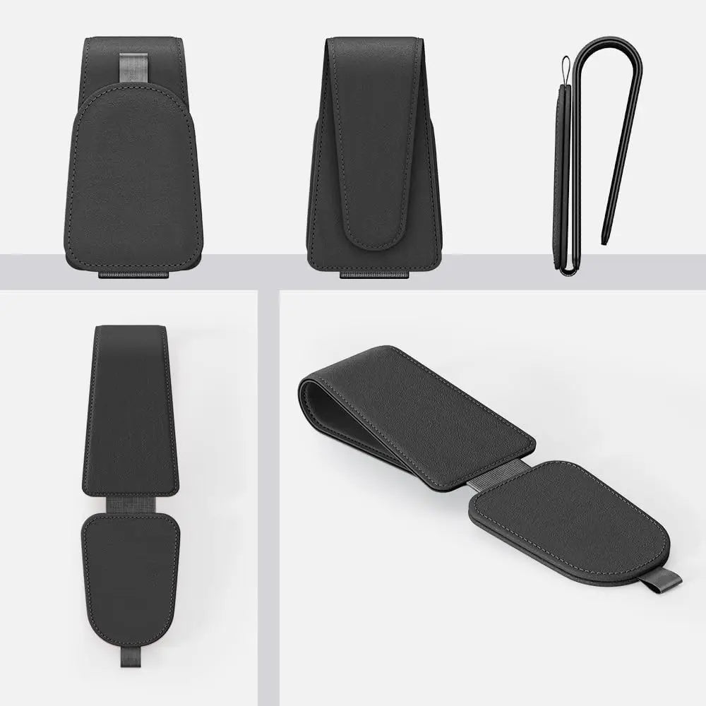 Sunglass Holder for Tesla Model Y 3 Suede Cloth Magnetic Sunglasses Clip for Car Visor Glasses Holder Clip for Car Black 1 Pack