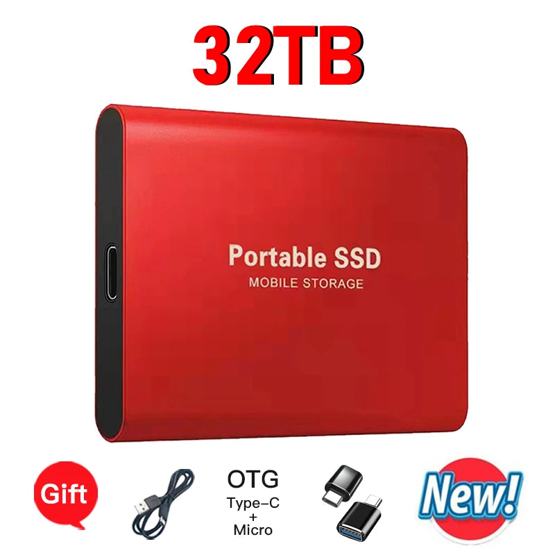 High-speed SSD 2TB Portable External Hard Drive Suitable for daily storage and backup