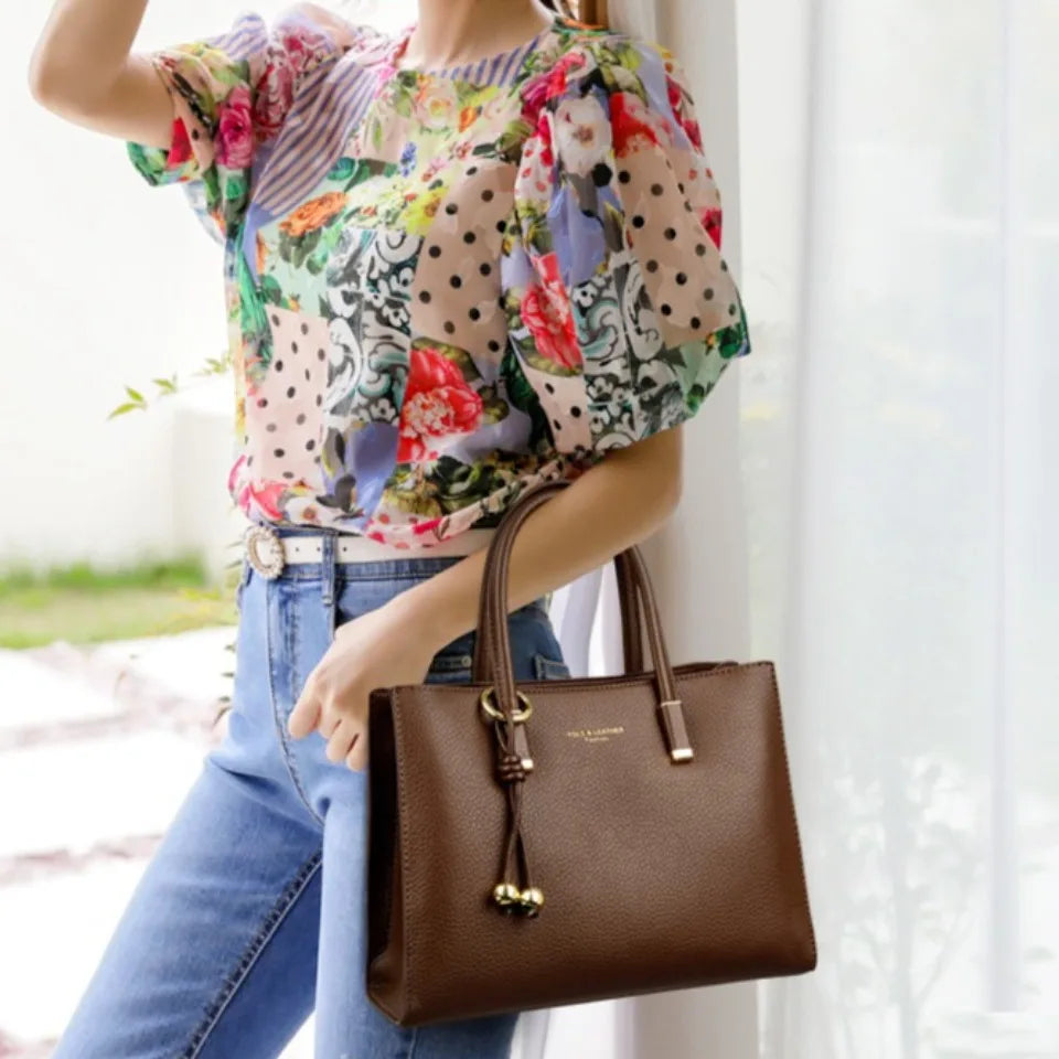Genuine Brand Top Quality Leather Shoulder Crossbody Bags for Women Luxury Handbags Women Bags Designer Large Capacity Tote Bag