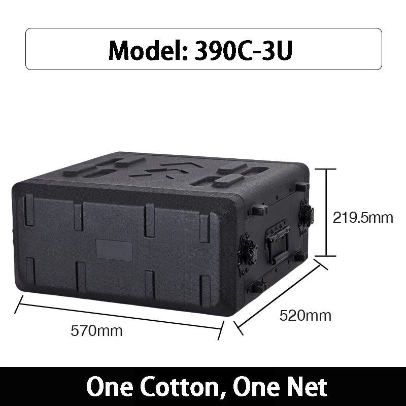 2U Wireless Microphone Box PE Plastic Receiver Box 3U Digital Power Amplifier Sequencer Boxes Portable Safety Protection Boxes