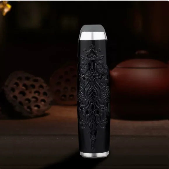 Mini Retro Print Car-Mounted Ashtray Dustproof Windproof Outdoor Lazy Person's Vehicle Ashtray
