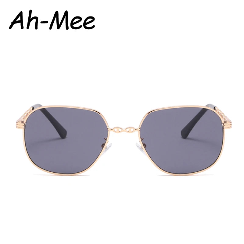 Hiking New Women Square Anti Light Glasses Vintage Alloy Frames Gradient Sun Glasses Retro Punk Metal Shades Oculos De Sol