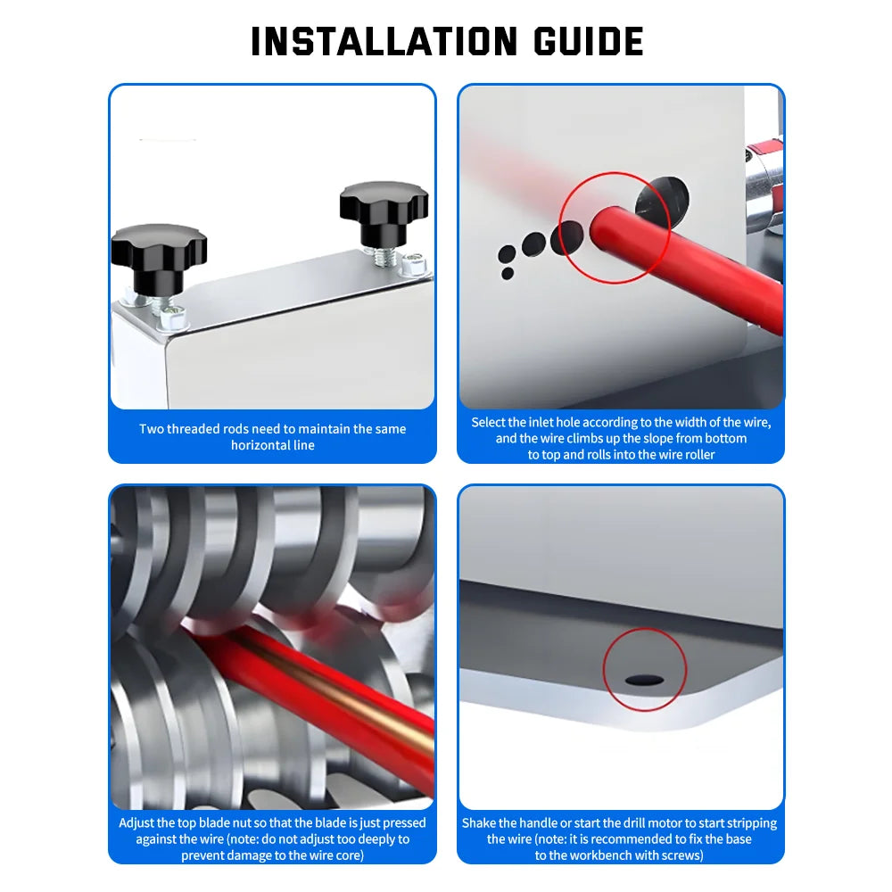Zten Double Drive Wire Stripper Machine 1-70mm2 High Efficiency Wire Peeling Tool Stripping Machine for Copper And Aluminum Wire