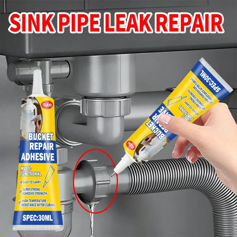 Ifubo Multi-Purpose Repair Adhesive, Strong Leak Proof Glue For Pipe Bucket Sink, Waterproof High Temperature Resistant Paste
