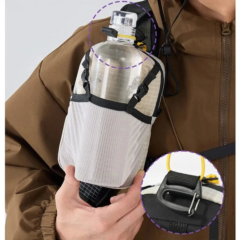Shoulder Strap Phone Pouch Waterproof Lightweight Attachment Bag For Backpack Hiking Camping Sports