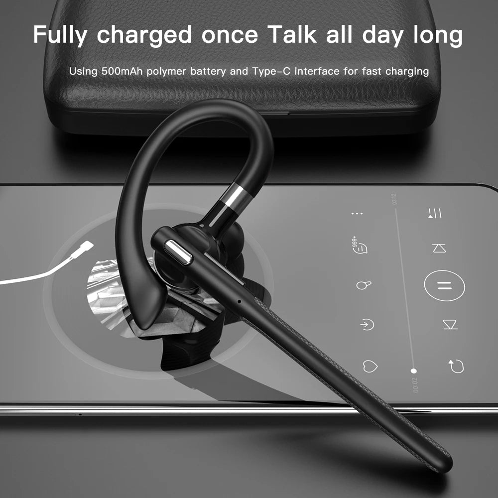Bluetooth Earphones 5.4 Headphones Stereo Handsfree Noise Canceling Wireless Business Headset With ENC Mic For All Smart Phones