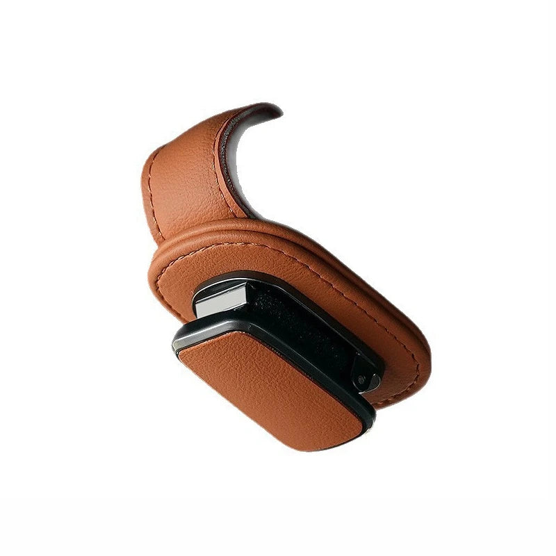 Universal Car Sunglasses Holder Magnetic Eyeglass Hanger Clip Magnetic Leather Eyeglass Hanger Clip Car Decoration Accessories