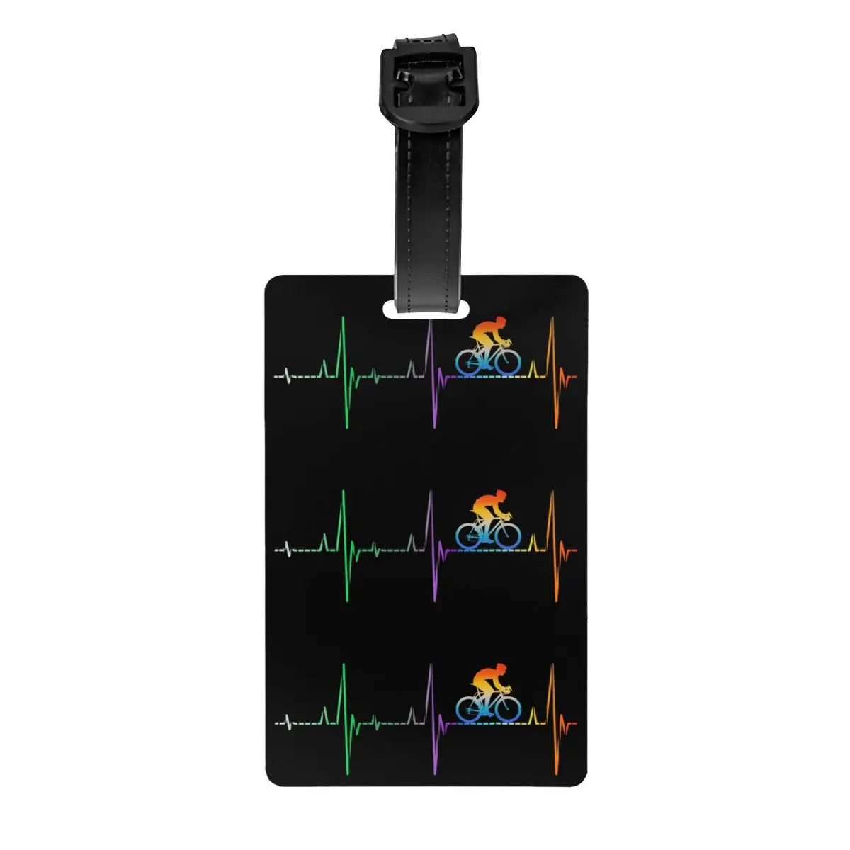 Custom Rock Guitar Heartbeat Luggage Tag With Name Card Music Singer Privacy Cover ID Label for Travel Bag Suitcase