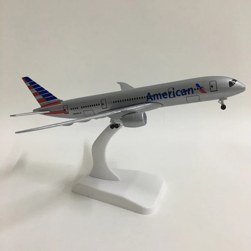 JASON TUTU 20CM American Airlines Boeing 787 Aircraft Model Planel Airplane Metal Diecast Planes Collect Gifts