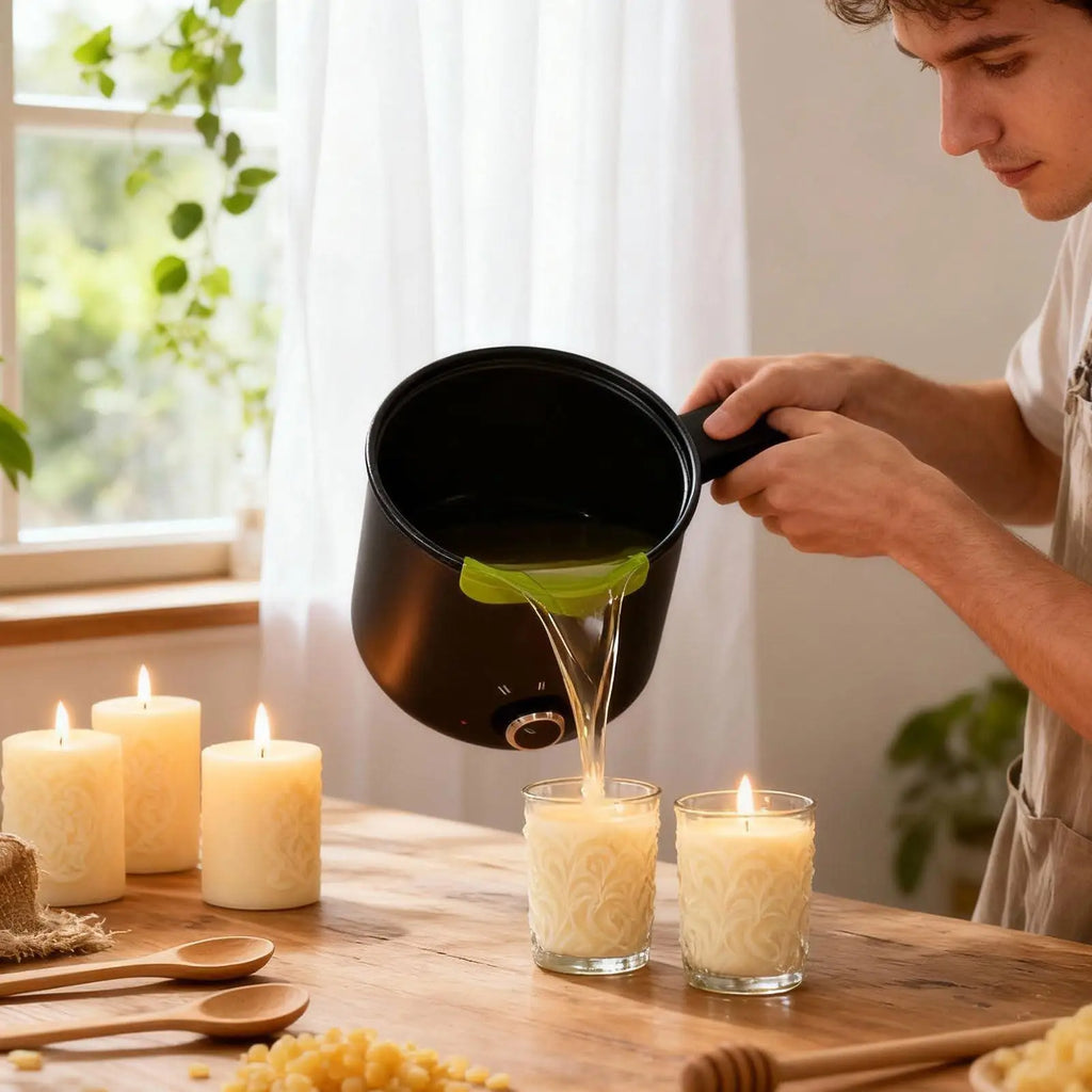 Candle Wax Melting Pot 1.5L Large Stainless Steel Electric Non-stick Candle Making Pot Melting Pitcher for Soap Candy Chocolate