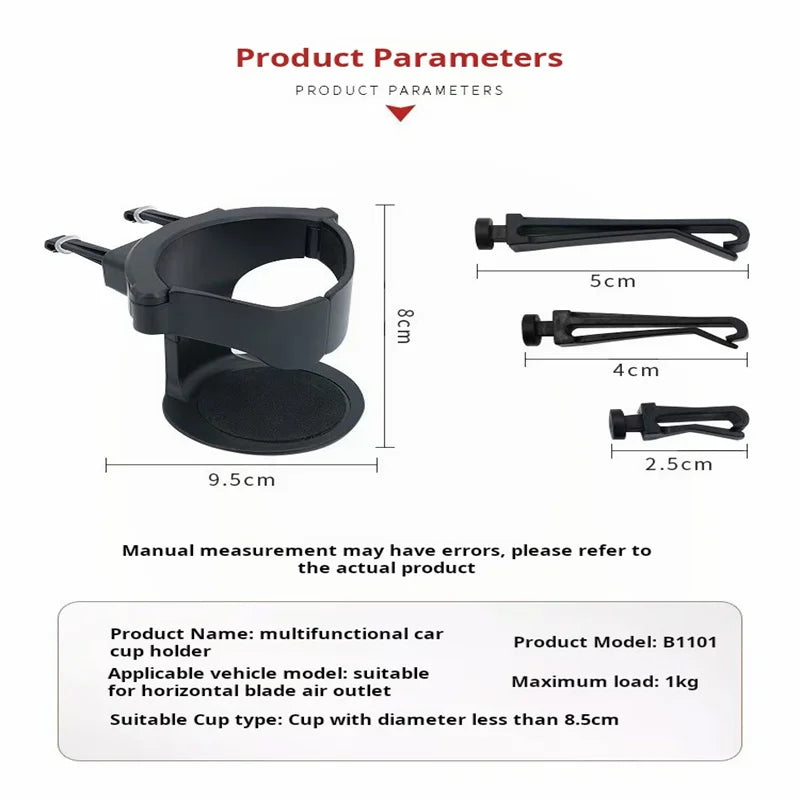 Car Cup Holder Air Vent Outlet Drink Coffee Bottle Holder Can Mounts Holders Beverage Ashtray Mount Stand Universal Accessories