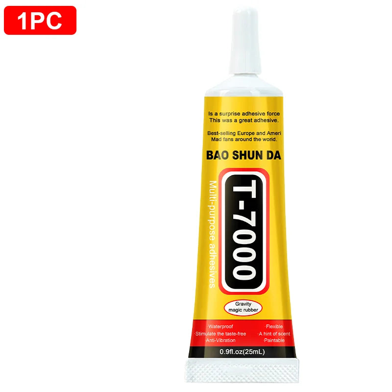 T-7000 - Black Strong Adhesive, High Performance Waterproof Adhesive for Precision Maintenance, Ideal for Phones, Electronics, Jewelry and Electronics, DIY Manufacturing.