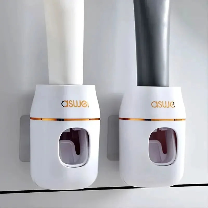 Upgrade Your Bathroom with This 1pc Toothpaste Squeezer and Storage Rack for Easy Automatic Refills