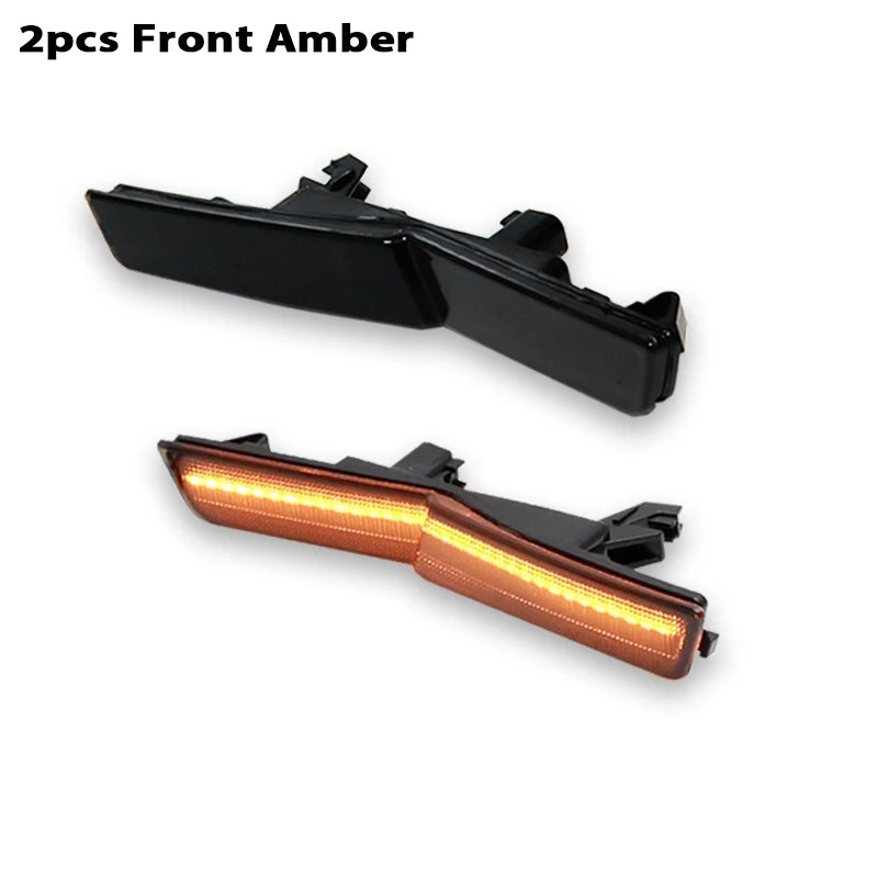 4pcs Car Lamp For 2015-2022 Dodge Challenger SRT Hellcat Widebody  Front & Rear Side Marker Lamps ,Turn Signal Parking Lights