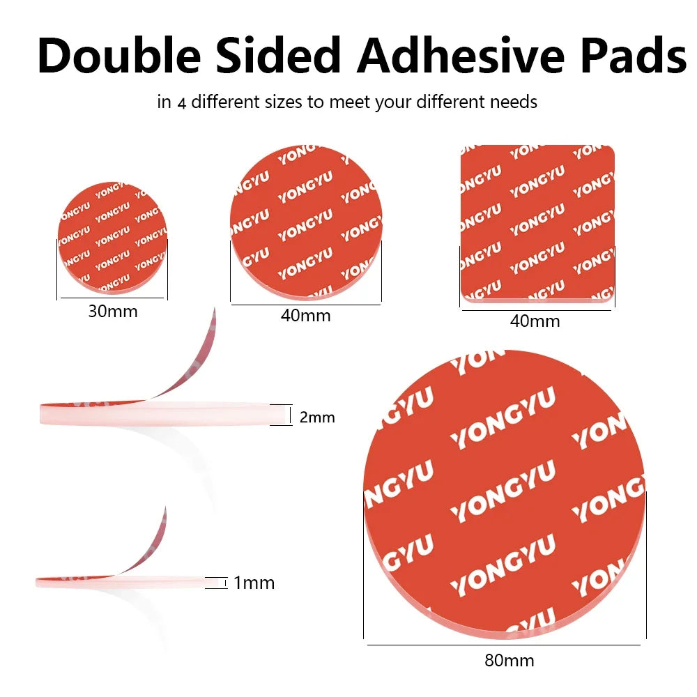 Resistant Double Sided Sticky Adhesive Replacement Pads for Universal Dashboard Car Phone Sucker Holder Dash Cam Camera GPS