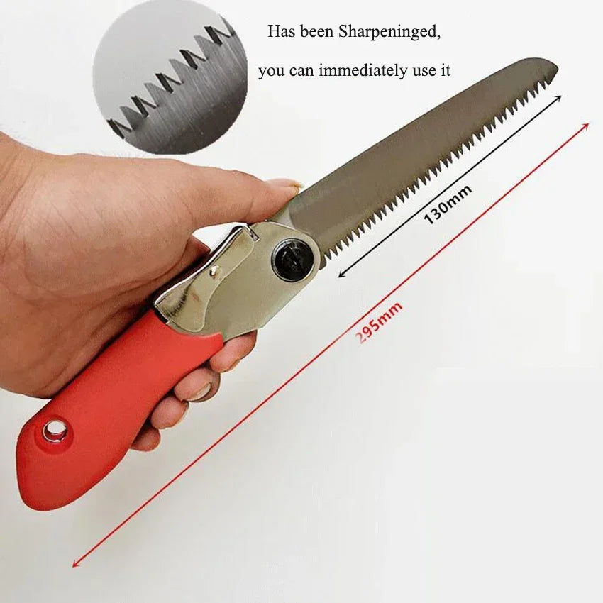 Portable Home Manual Pruning Hacksaws Garden Folding Trimming Saw Pruning Garden Household Anti-skip Hand Steel Sawing Tool, 미니톱