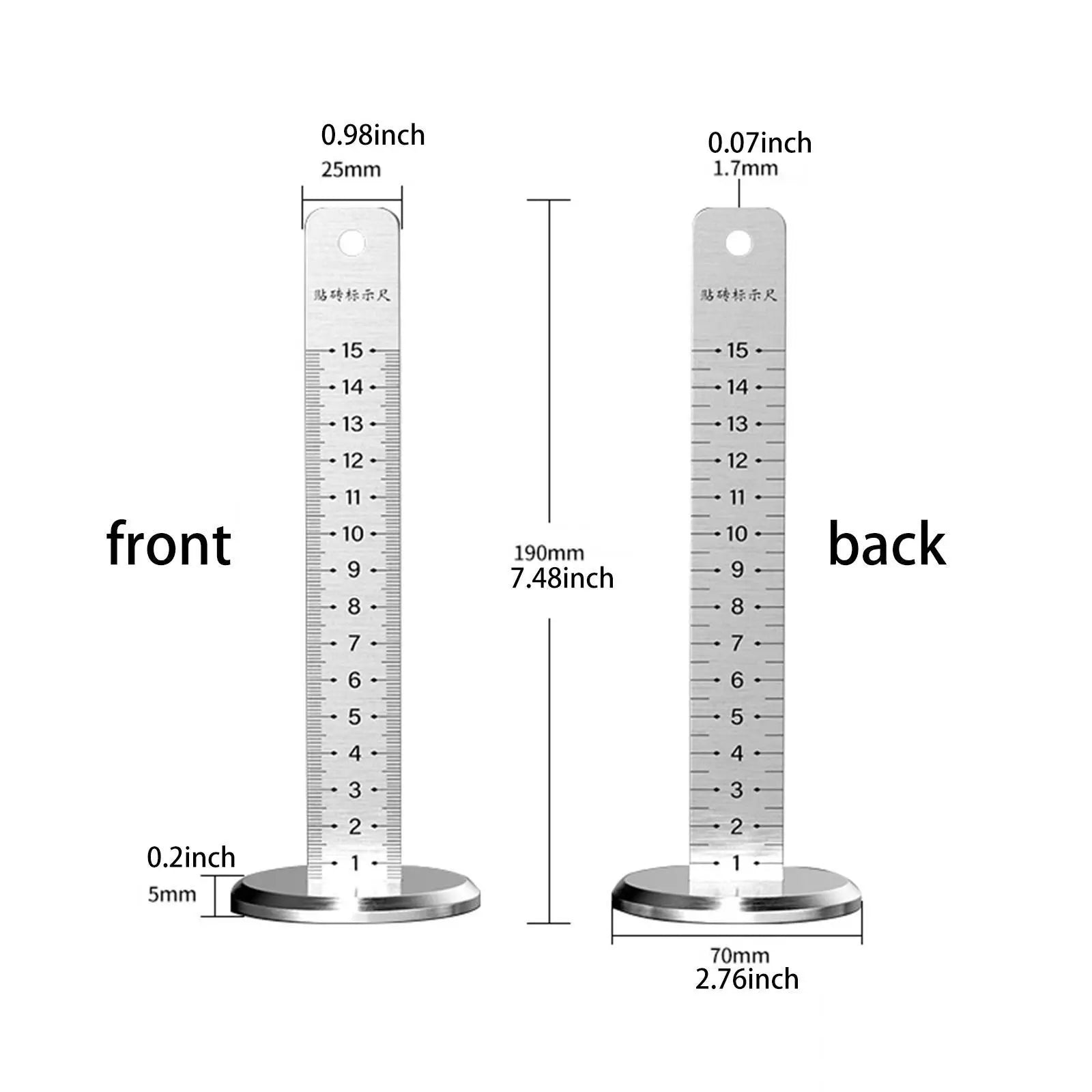 Equal Height Ruler Tile Laying Horizontal Level Gauge Stable Base Gradienter